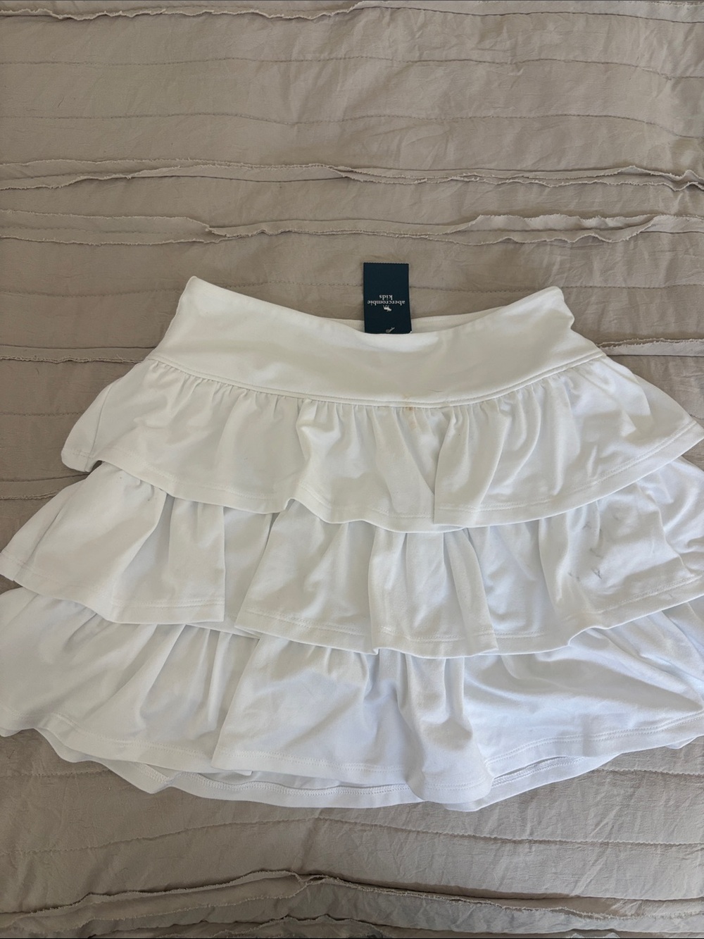 White Tiered Ruffle Skirt - kids
